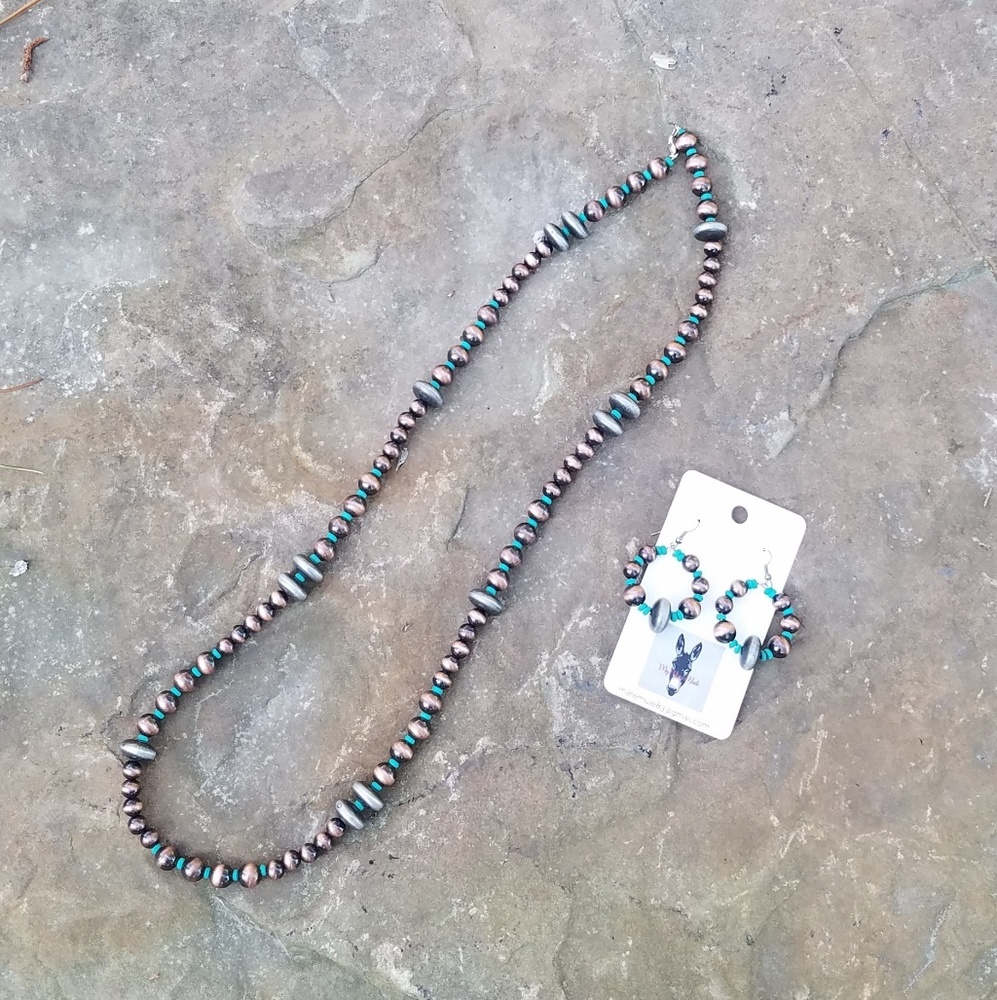 Necklace and earrings